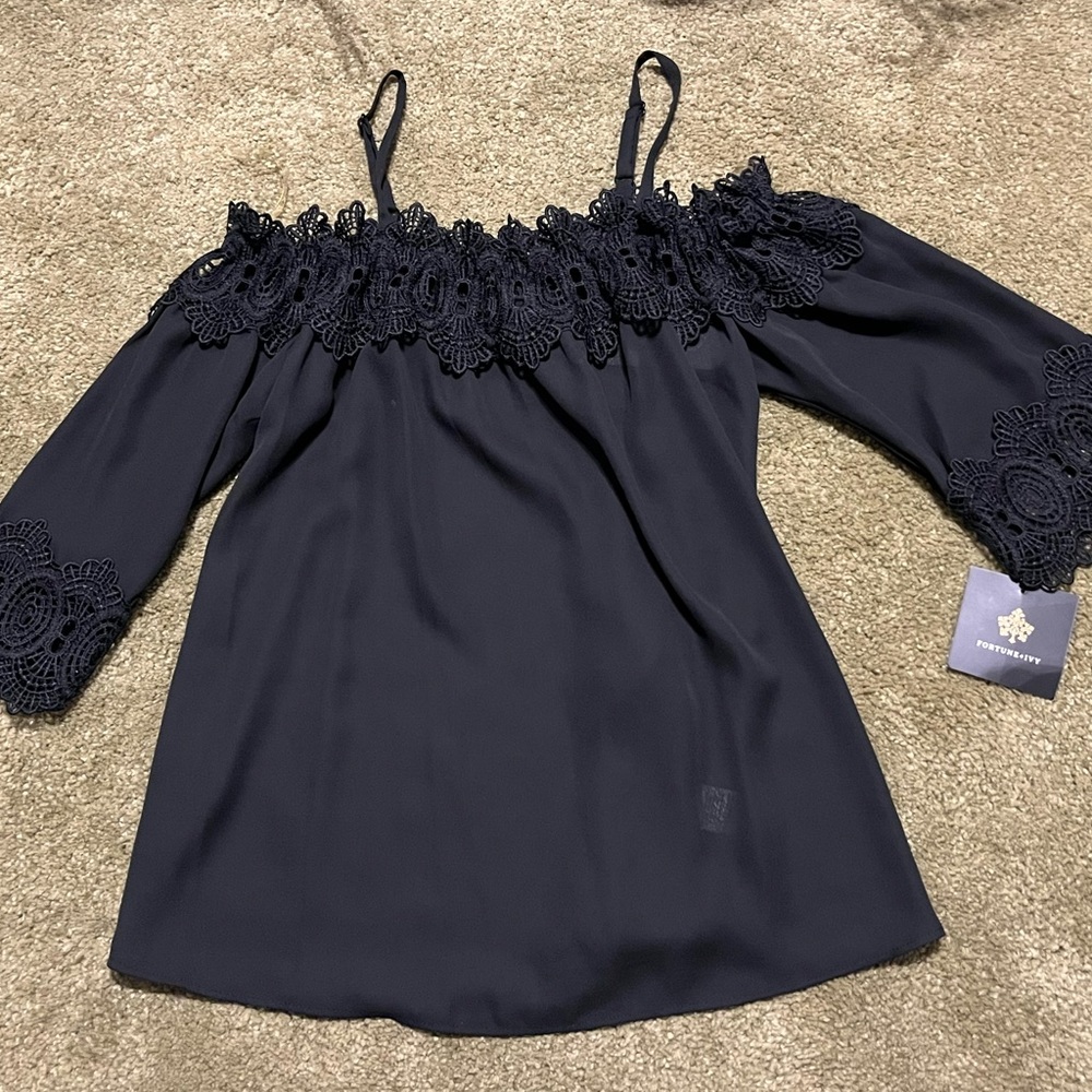 Black off shoulder top